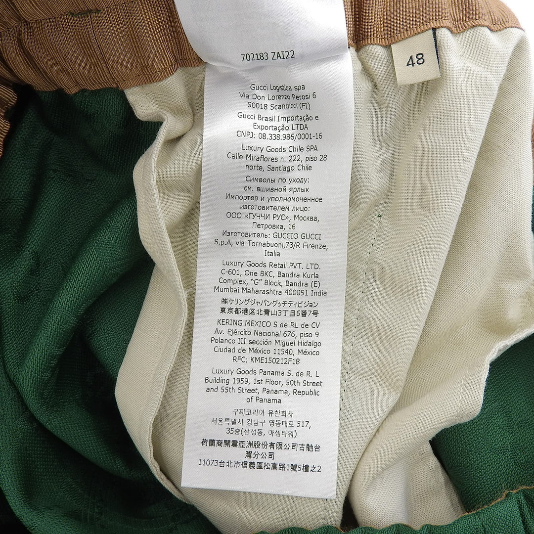 Excellent GUCCI adidas Pants GG logo, Sherry line, Three Stripes Track 48 702183