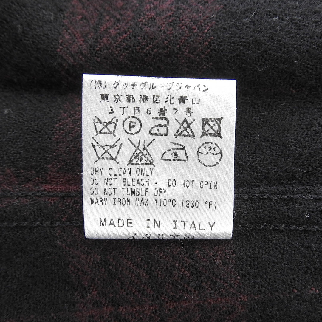 Excellent GUCCI Long sleeve shirt Tom Ford era check pattern Red series 162494