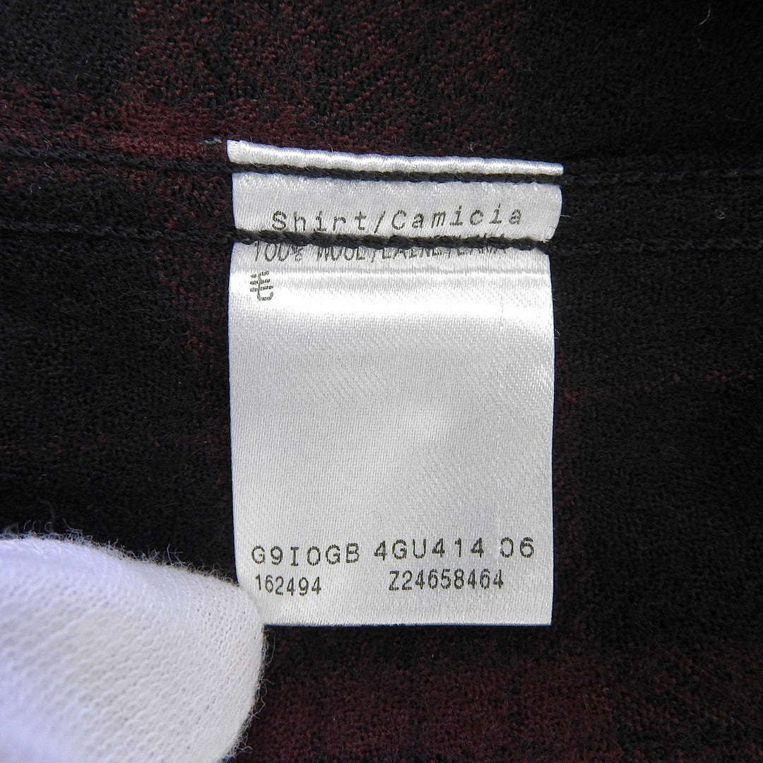Excellent GUCCI Long sleeve shirt Tom Ford era check pattern Red series 162494