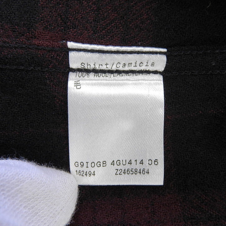 Excellent GUCCI Long sleeve shirt Tom Ford era check pattern Red series 162494