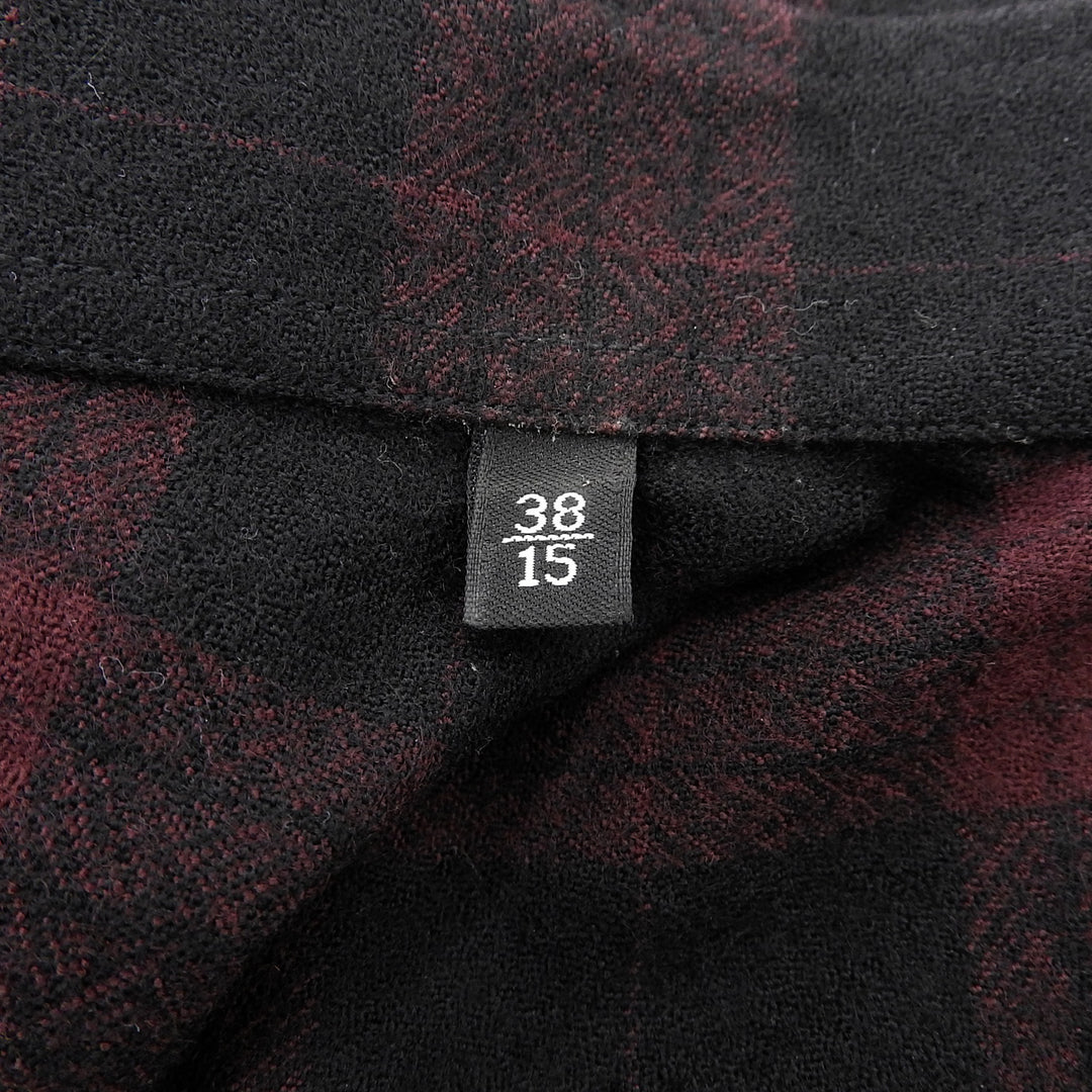 Excellent GUCCI Long sleeve shirt Tom Ford era check pattern Red series 162494