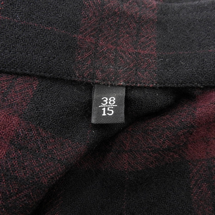 Excellent GUCCI Long sleeve shirt Tom Ford era check pattern Red series 162494
