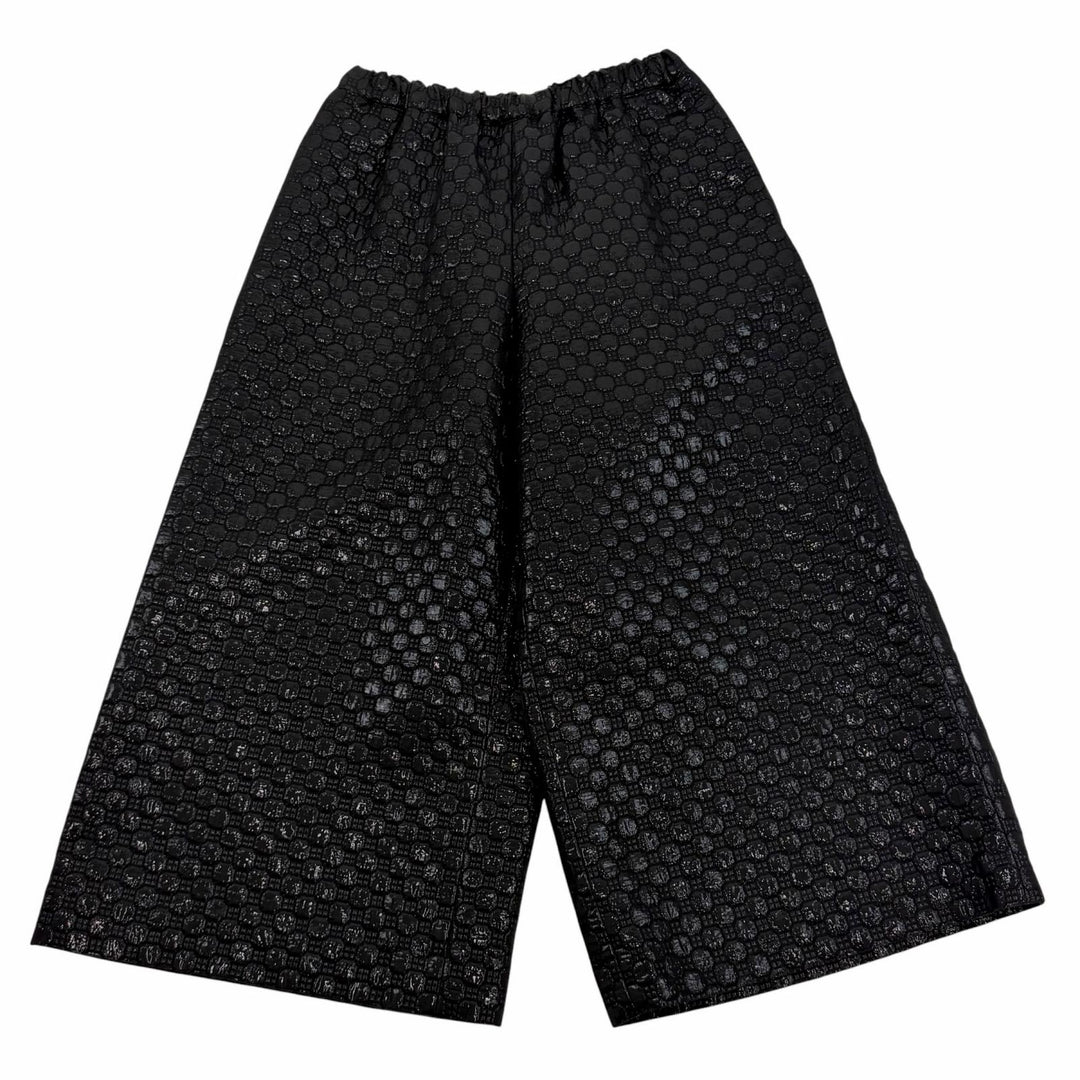 Pristine COMME des GARCONS Glitter honeycomb gaucho pants acetate M GO-P026