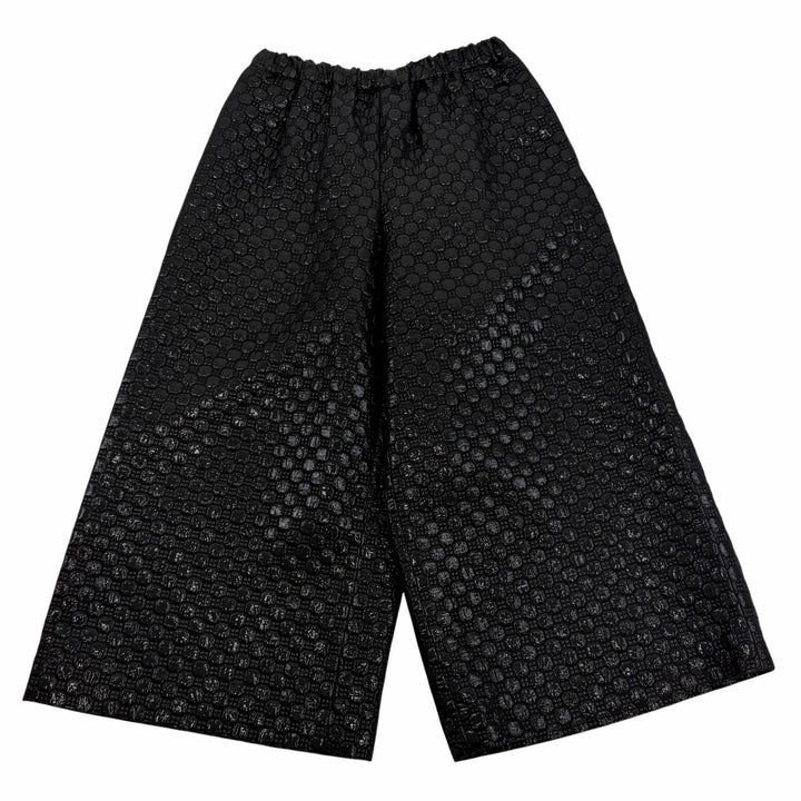 Pristine COMME des GARCONS Glitter honeycomb gaucho pants acetate M GO-P026