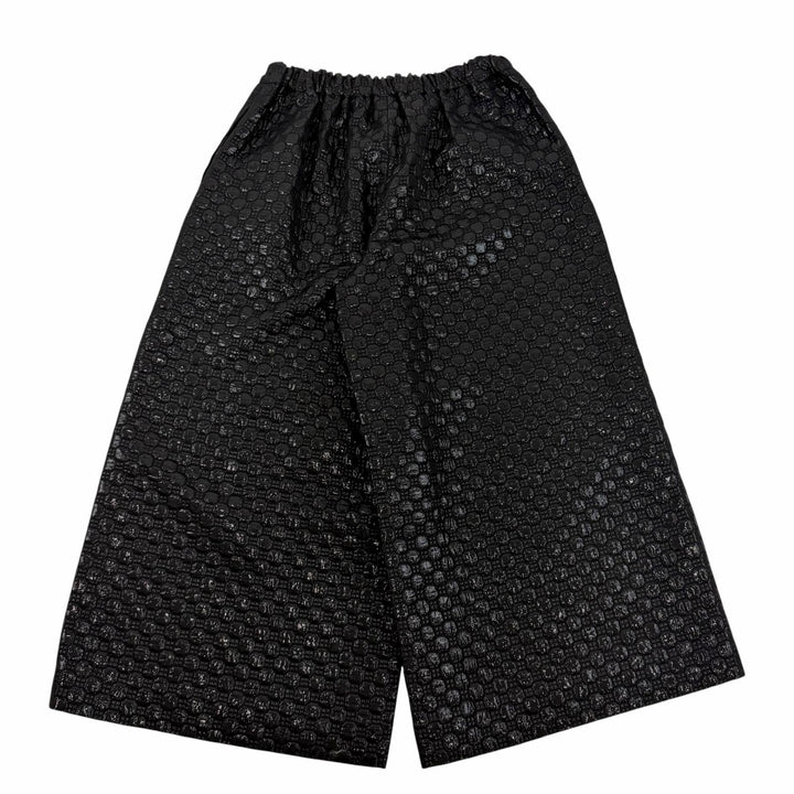 Pristine COMME des GARCONS Glitter honeycomb gaucho pants acetate M GO-P026