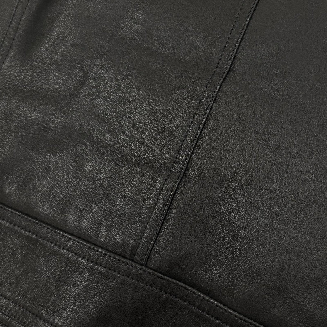 Great EMMETI Leather jacket JURI Lambskin Single black Sheep leather mens 44