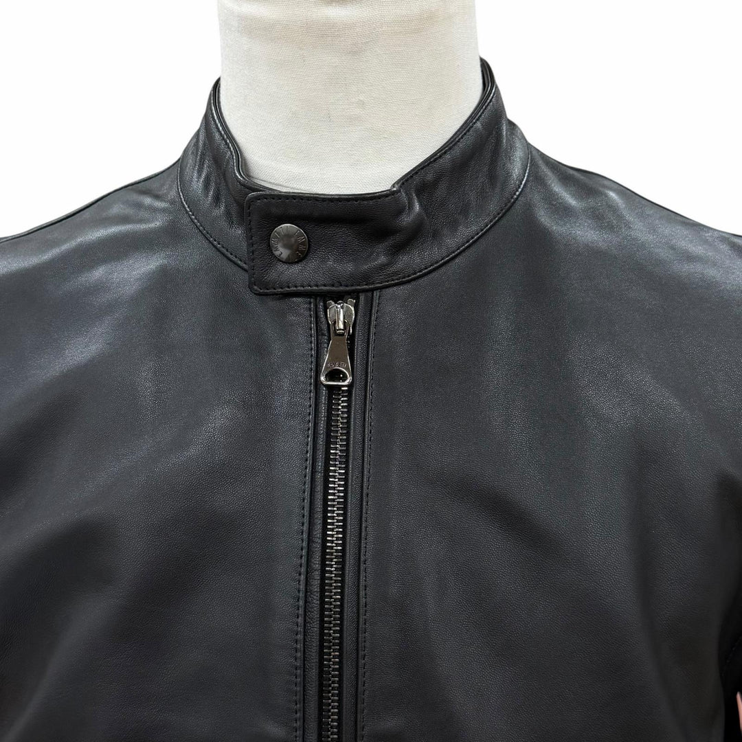 Great EMMETI Leather jacket JURI Lambskin Single black Sheep leather mens 44
