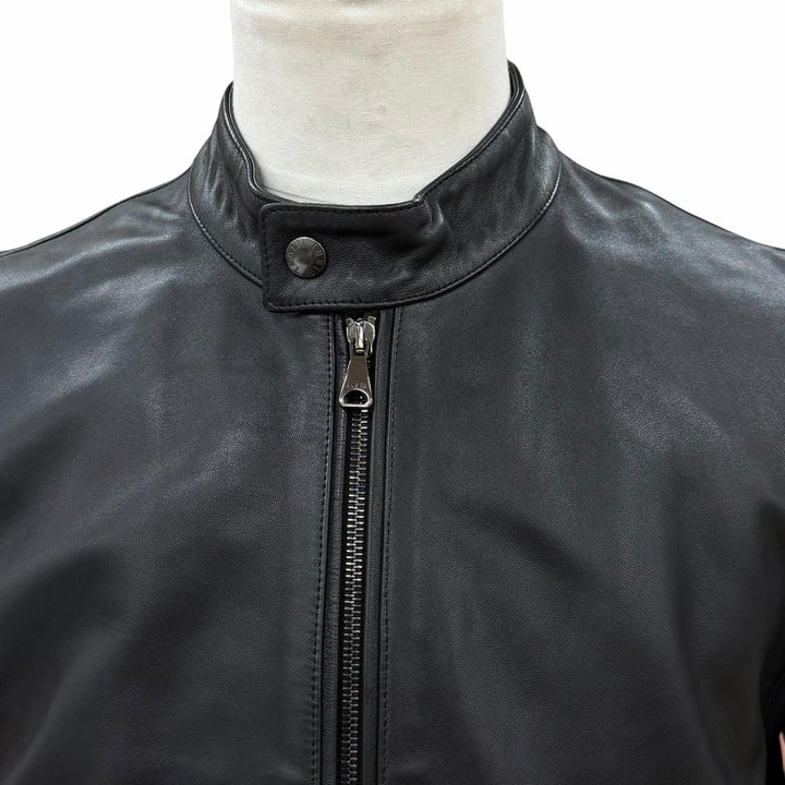 Great EMMETI Leather jacket JURI Lambskin Single black Sheep leather mens 44