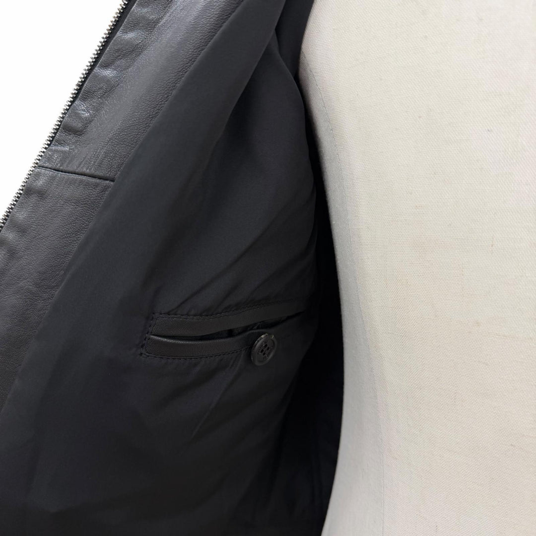 Great EMMETI Leather jacket JURI Lambskin Single black Sheep leather mens 44