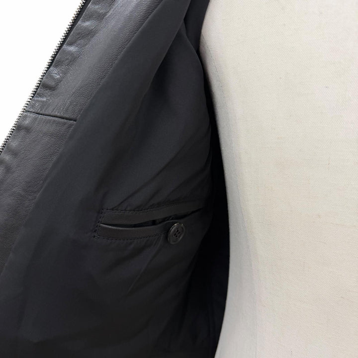 Great EMMETI Leather jacket JURI Lambskin Single black Sheep leather mens 44