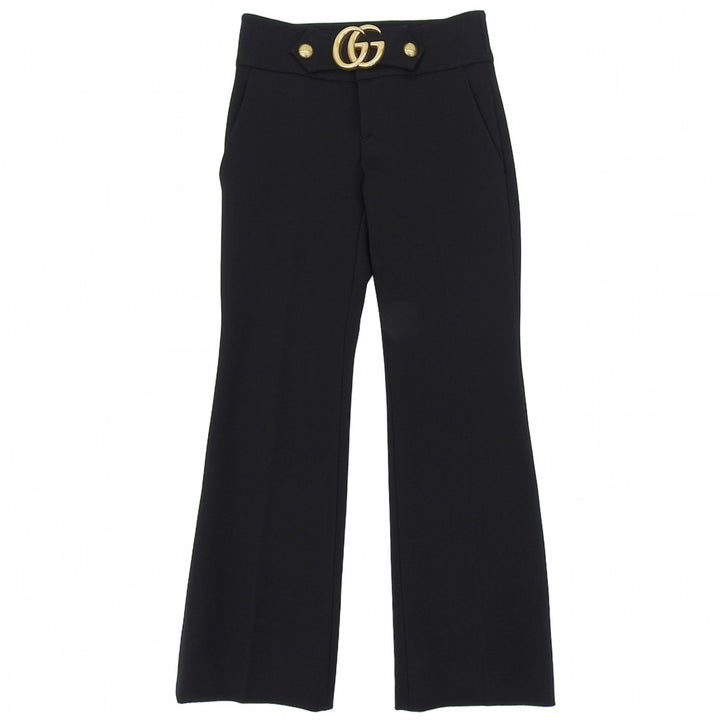 Excellent GUCCI Pants GG Marmont Bottoms black Rayon Women