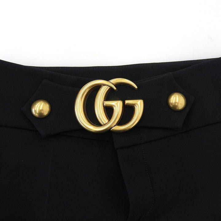 Excellent GUCCI Pants GG Marmont Bottoms black Rayon Women