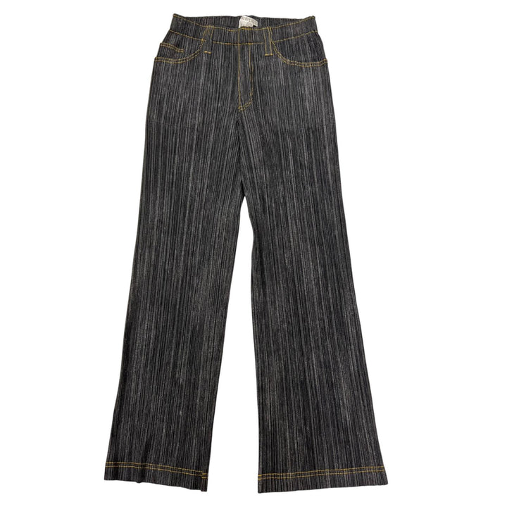 Excellent PLEATS PLEASE Pants denim transfer gray polyester Women 0 PP75-JF022