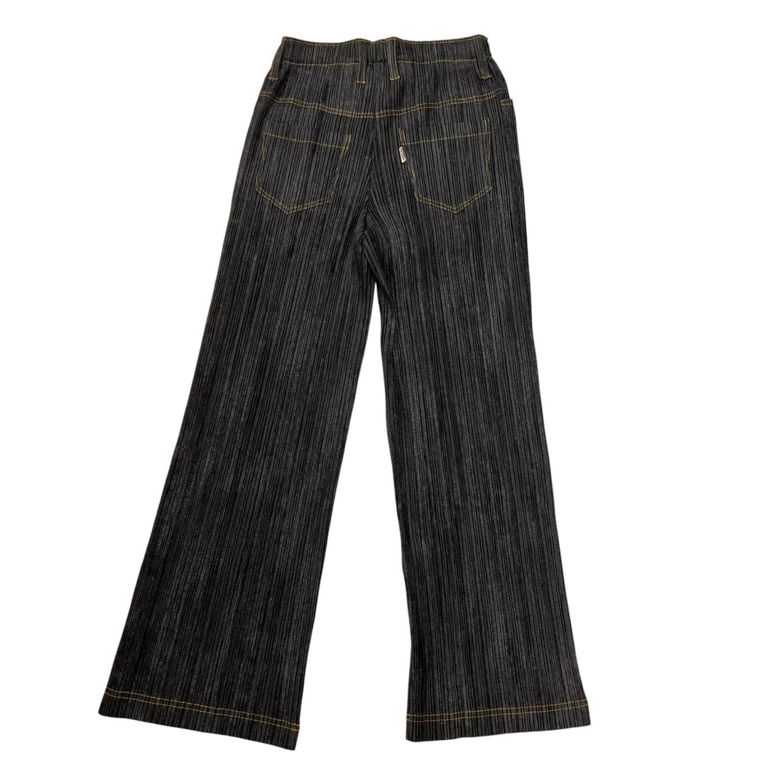Excellent PLEATS PLEASE Pants denim transfer gray polyester Women 0 PP75-JF022