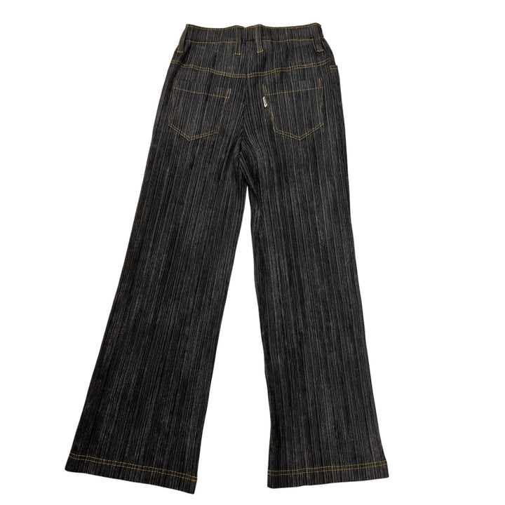 Excellent PLEATS PLEASE Pants denim transfer gray polyester Women 0 PP75-JF022