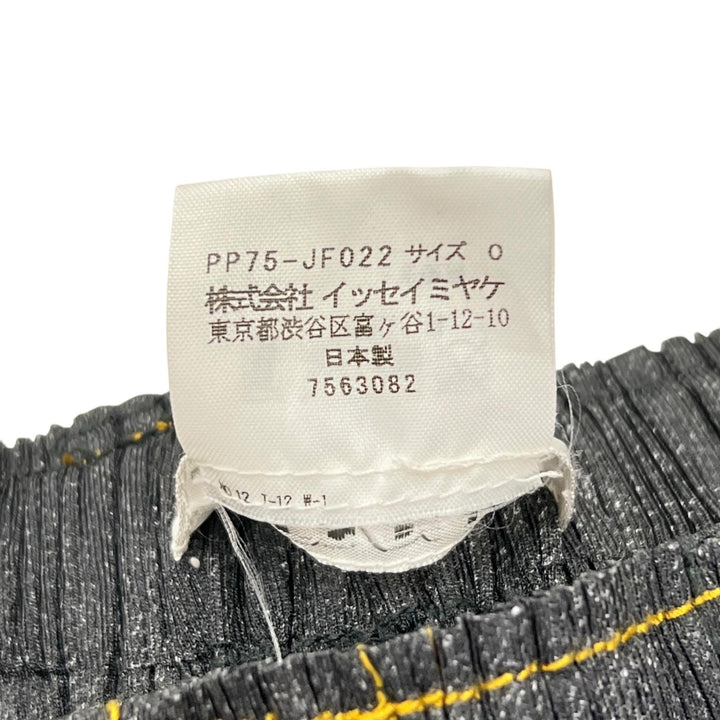 Excellent PLEATS PLEASE Pants denim transfer gray polyester Women 0 PP75-JF022