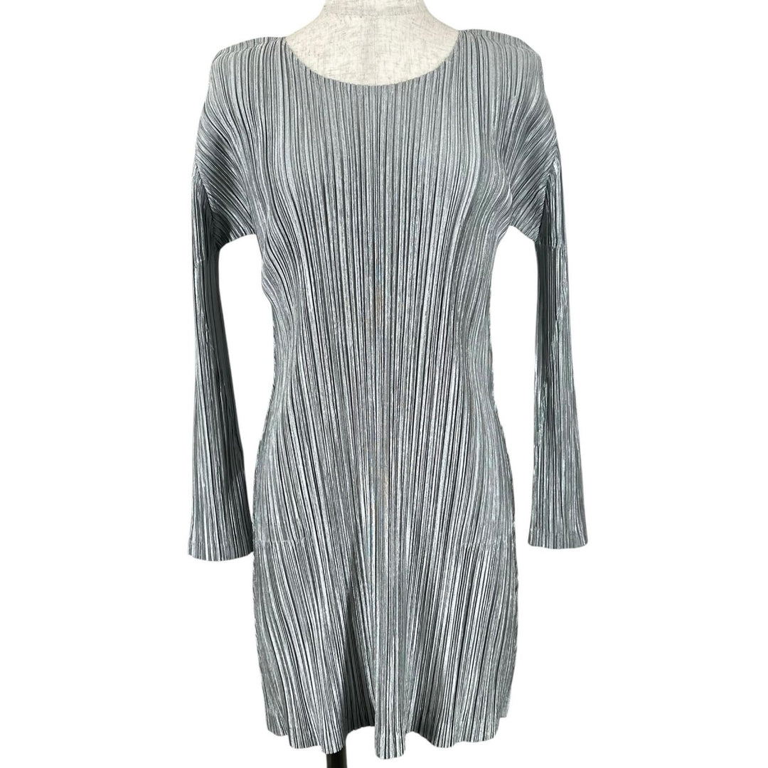 Great PLEATS PLEASE Tunic Shiny Pleated gray polyester Women 3 PP33-JT207