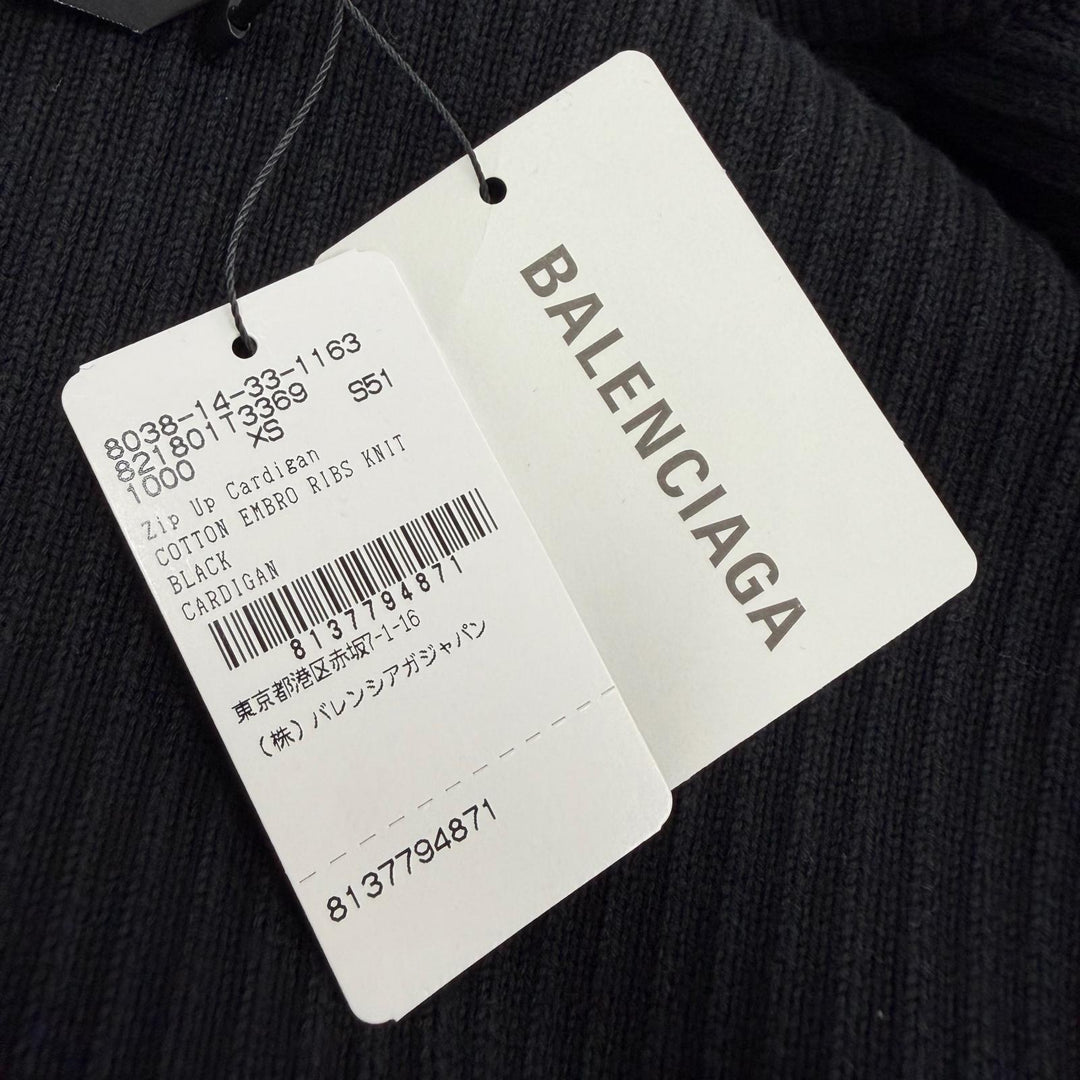 Pristine BALENCIAGA Jacket black cotton mens XS 821801