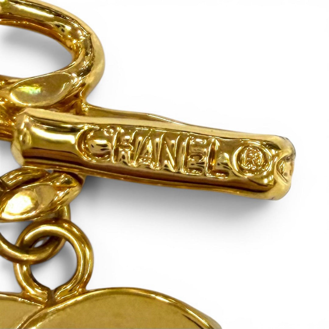 Excellent CHANEL belt COCO Mark Chain gold ー Women 97A