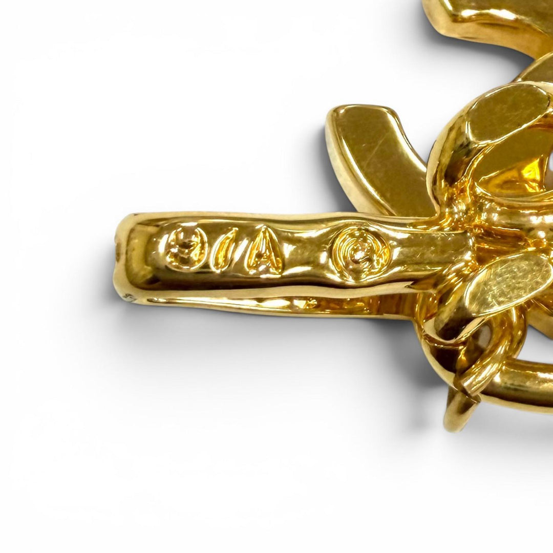 Excellent CHANEL belt COCO Mark Chain gold ー Women 97A