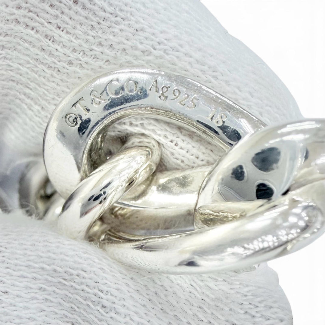 Excellent TIFFANY&Co. bracelet Forge Large Link 15 frames Silver AG925 Women 18