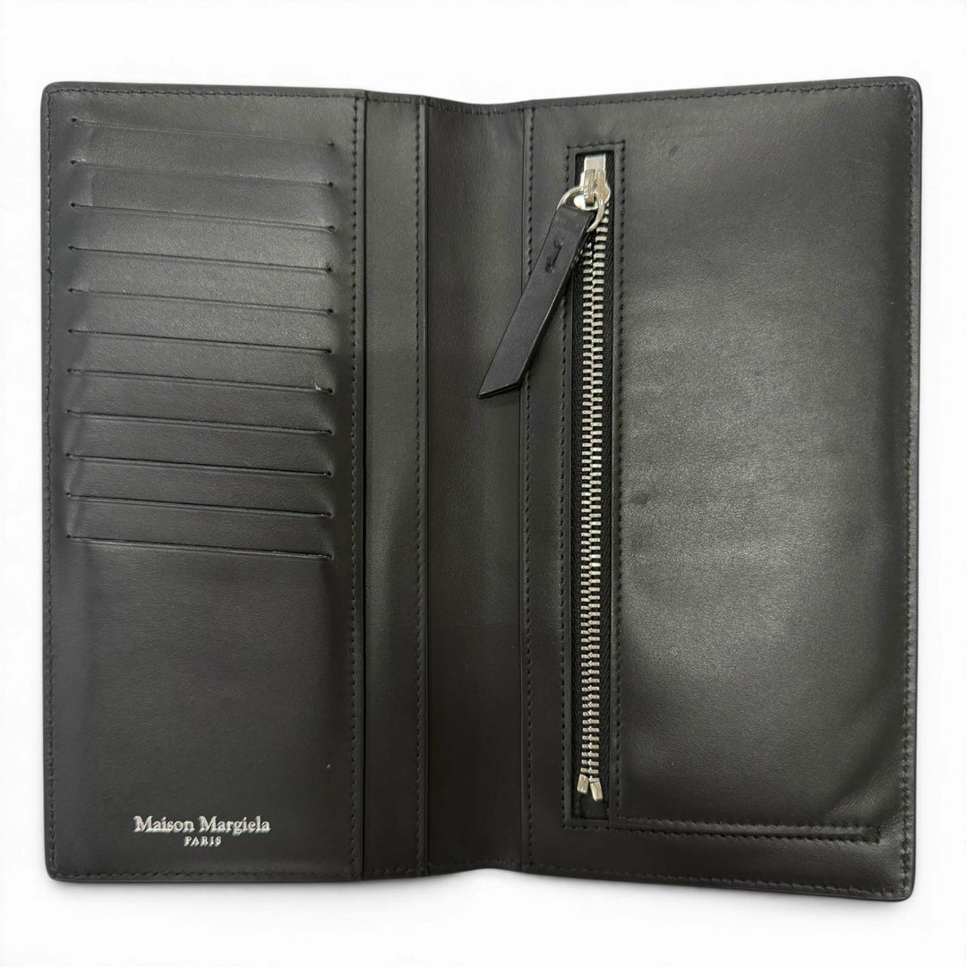 Great Maison Margiela Purse 4-Stitch Bifold Wallet Long Wallet black