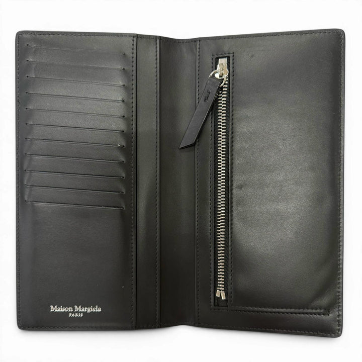 Great Maison Margiela Purse 4-Stitch Bifold Wallet Long Wallet black