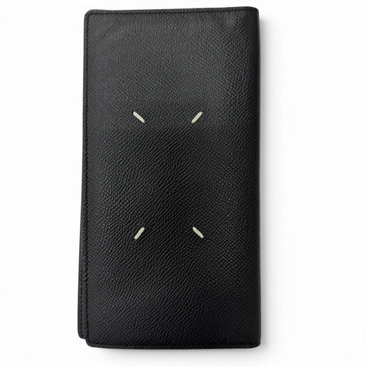 Great Maison Margiela Purse 4-Stitch Bifold Wallet Long Wallet black