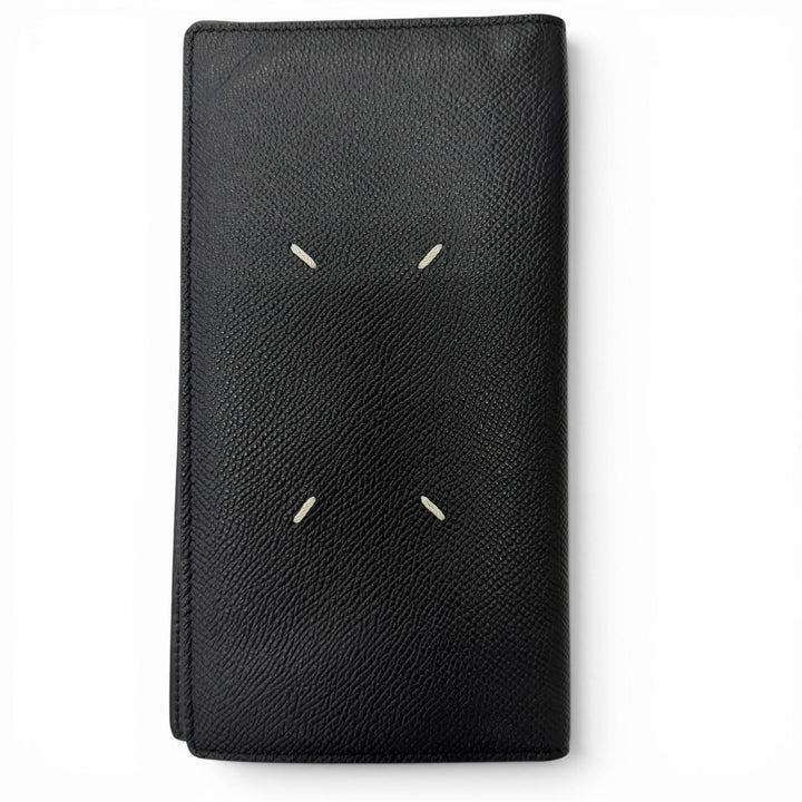 Great Maison Margiela Purse 4-Stitch Bifold Wallet Long Wallet black