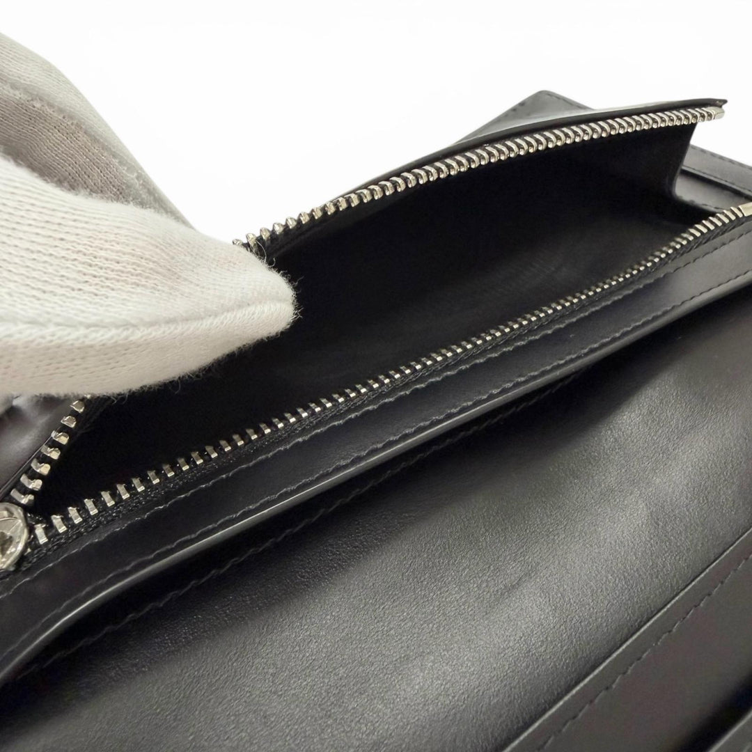 Great Maison Margiela Purse 4-Stitch Bifold Wallet Long Wallet black