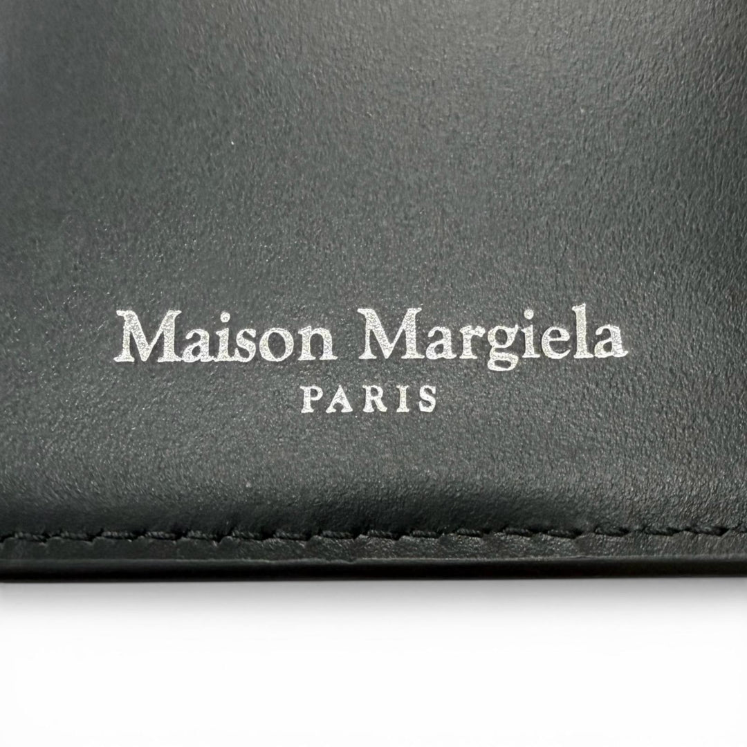 Great Maison Margiela Purse 4-Stitch Bifold Wallet Long Wallet black