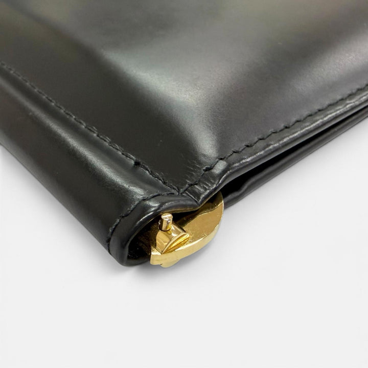 Great ETTINGER Money clip BRIDLE HIDE COLLECTION MONEY CLIP PURSE black leather