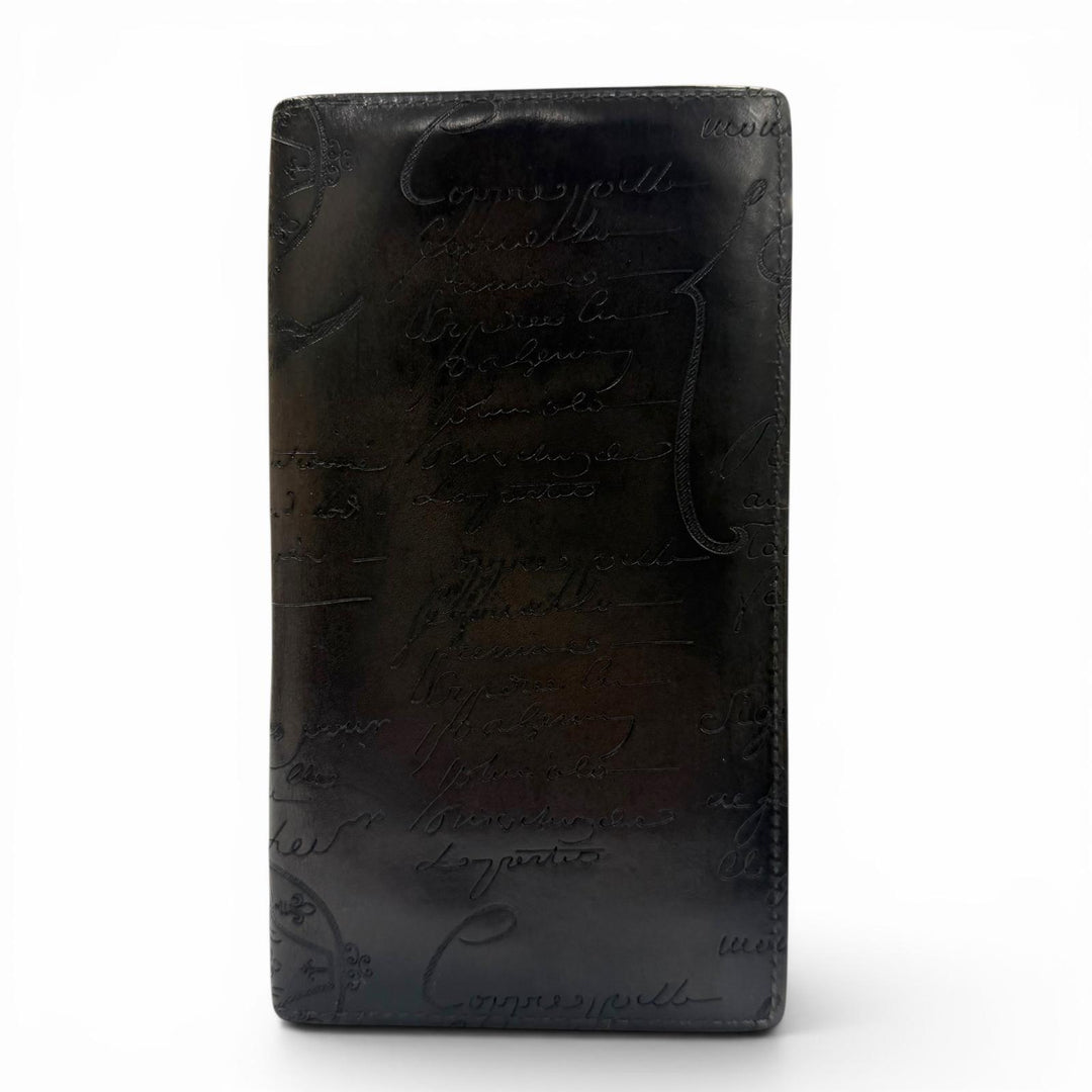 Very Good Berluti Bill Compartment black leather mens
