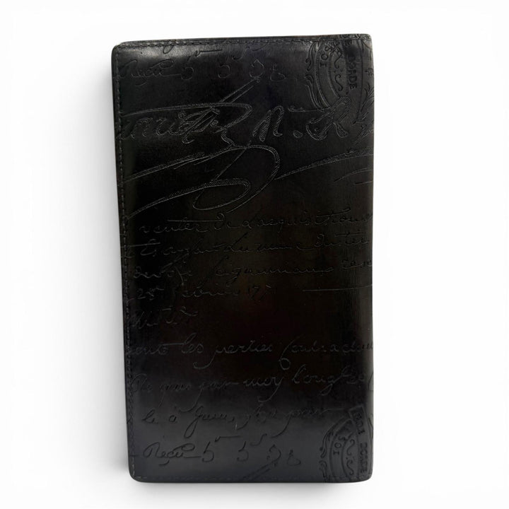 Very Good Berluti Bill Compartment black leather mens