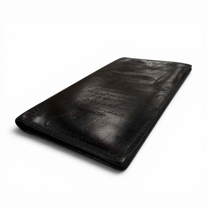 Very Good Berluti Bill Compartment black leather mens