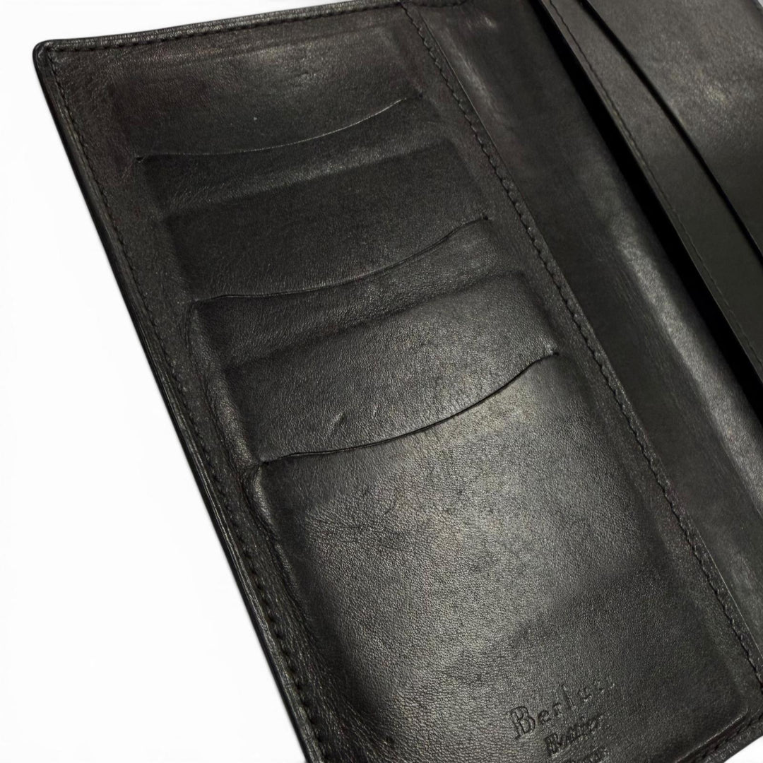 Very Good Berluti Bill Compartment black leather mens