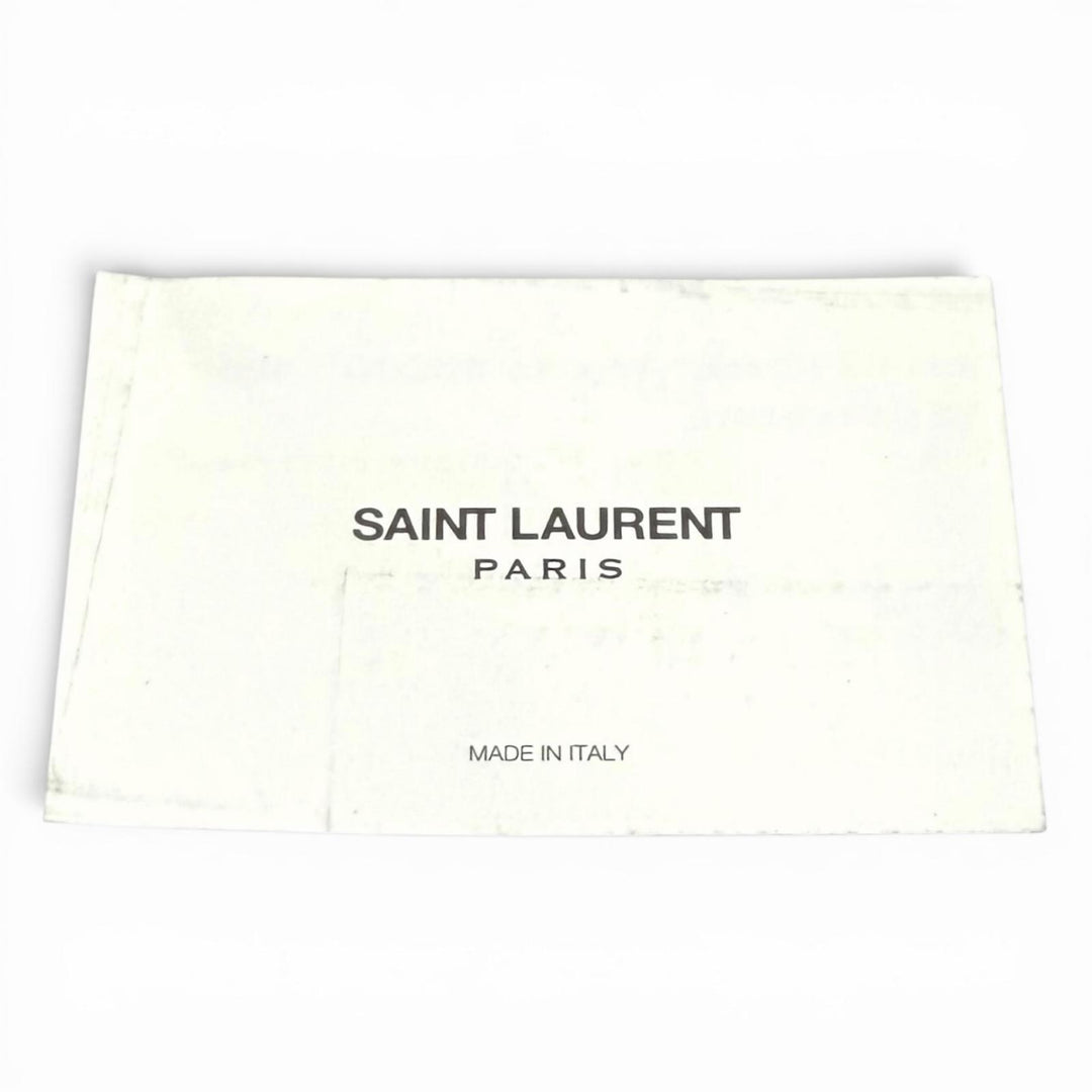 Excellent SAINT LAURENT belt Narrow belt Dark marks processing leather 479388