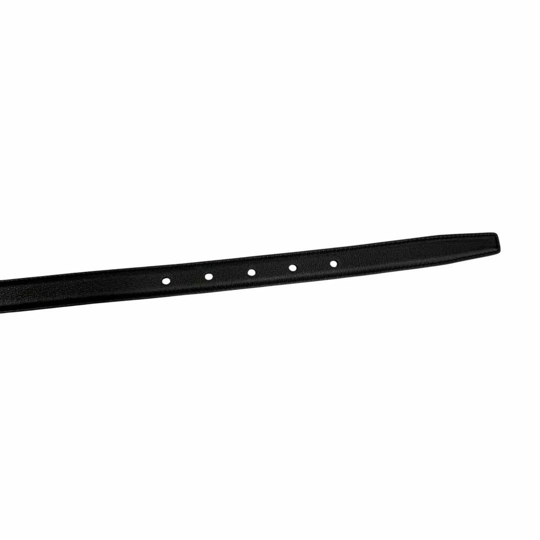 Excellent SAINT LAURENT belt Narrow belt Dark marks processing leather 479388