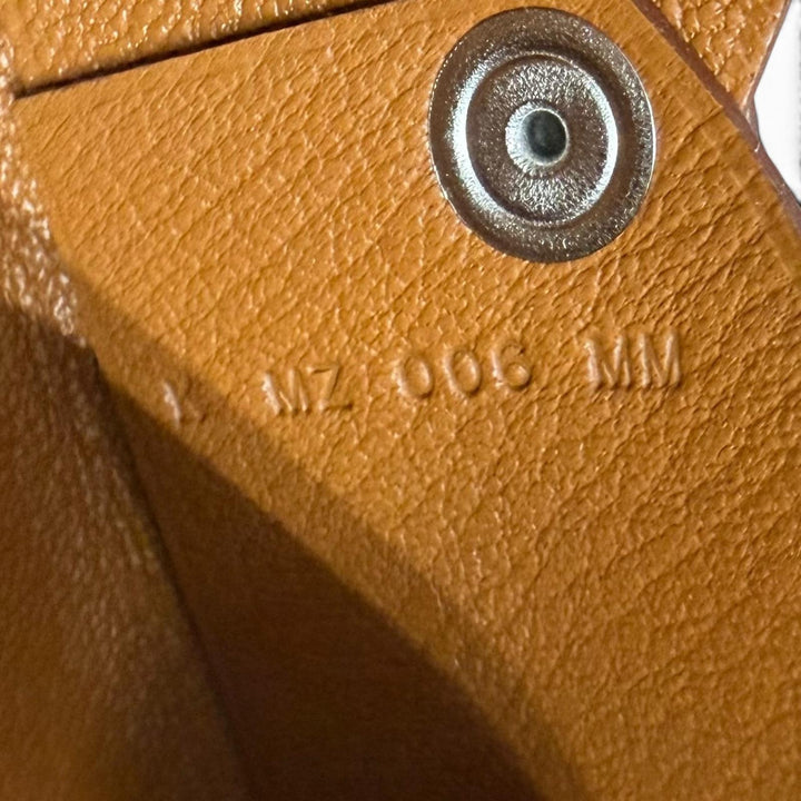 Pristine HERMES Card Case Calvi Bifold Wallet Coin case Brown Epsom Leather mens