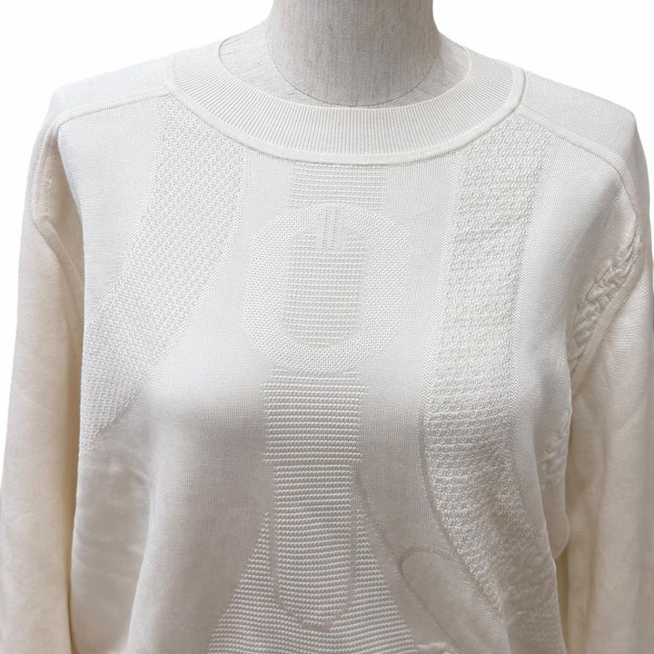 Excellent HERMES tops Coaching Crew Neck Long Sleeve T-Shirt silk 38 5E2657DD
