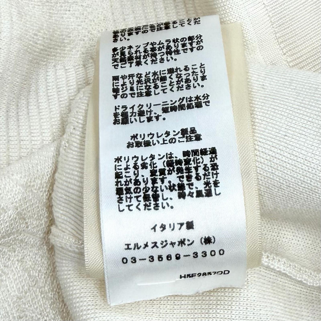 Excellent HERMES tops Coaching Crew Neck Long Sleeve T-Shirt silk 38 5E2657DD