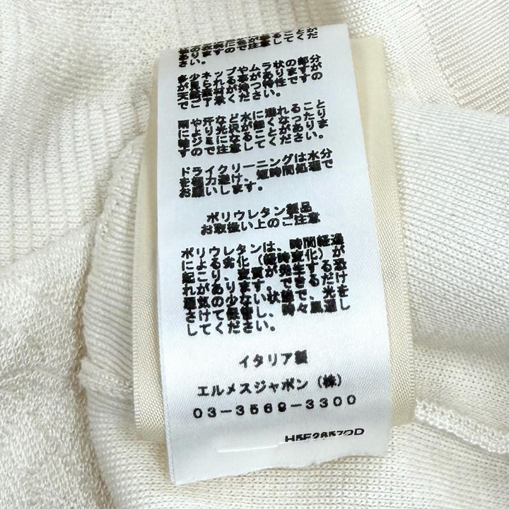 Excellent HERMES tops Coaching Crew Neck Long Sleeve T-Shirt silk 38 5E2657DD