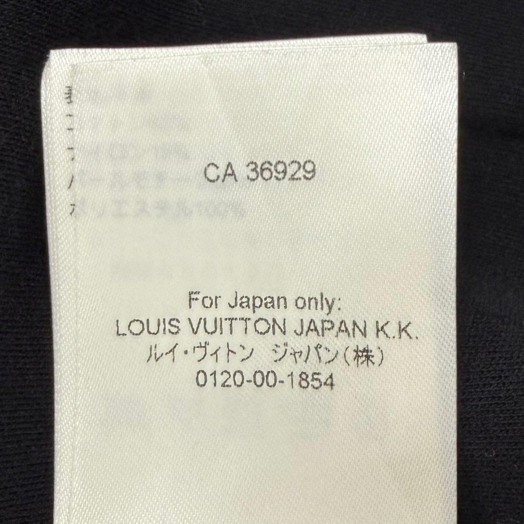 Great LOUIS VUITTON hoodie Embroidered Zip Jersey Hoodie black cotton mens M