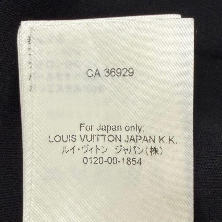 Great LOUIS VUITTON hoodie Embroidered Zip Jersey Hoodie black cotton mens M
