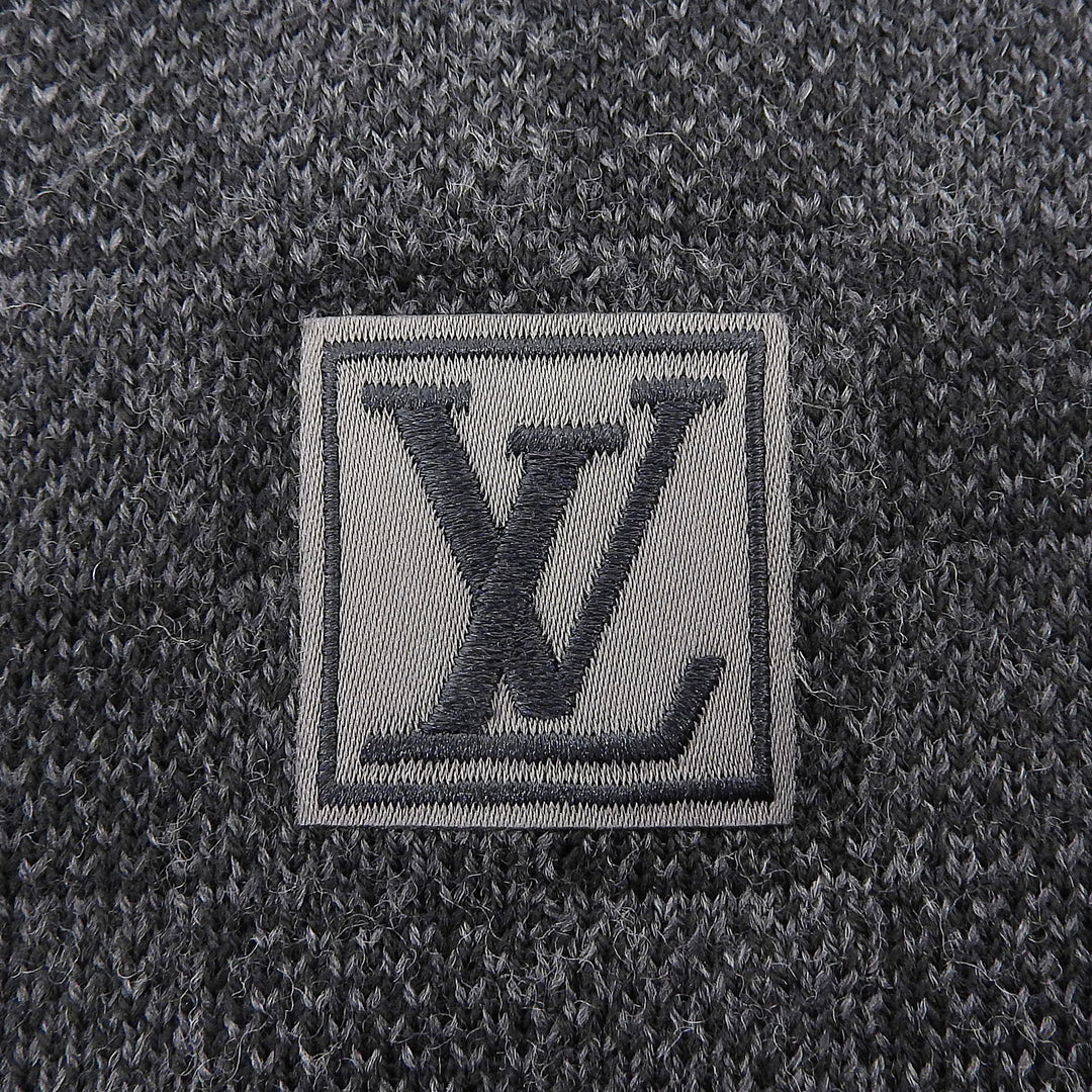 Excellent LOUIS VUITTON Scarf Escalp Petit Damier Graphite wool mens M70028