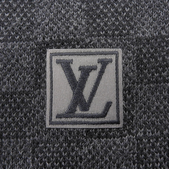 Excellent LOUIS VUITTON Scarf Escalp Petit Damier Graphite wool mens M70028