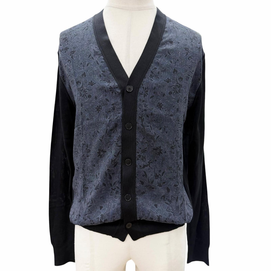 Great HERMES cardigan black silk mens M