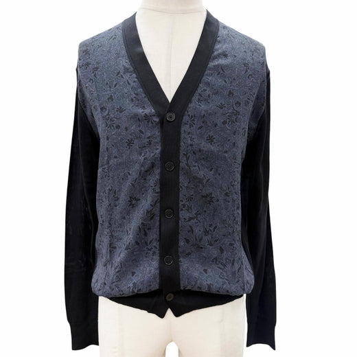 Great HERMES cardigan black silk mens M