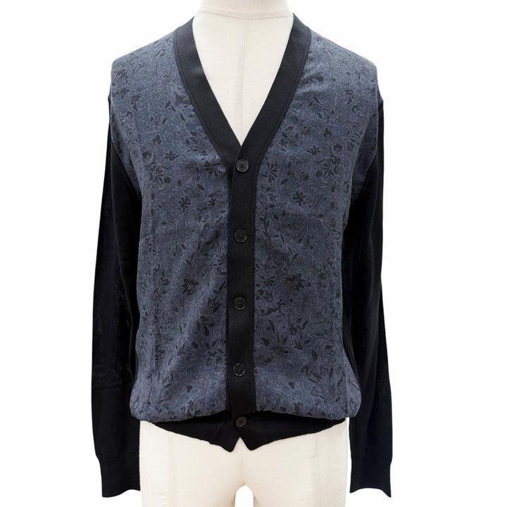 Great HERMES cardigan black silk mens M