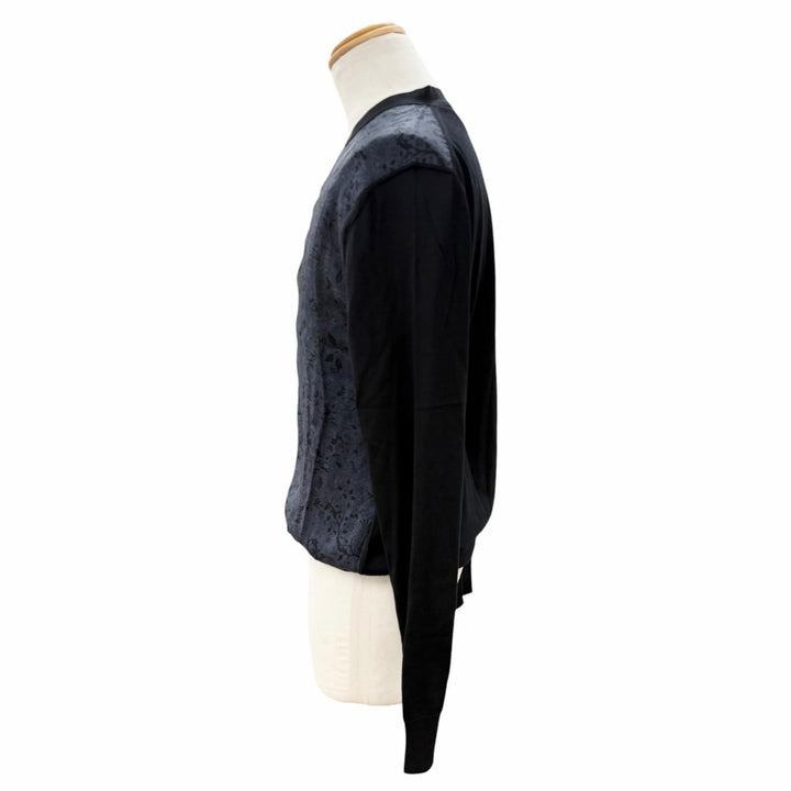 Great HERMES cardigan black silk mens M